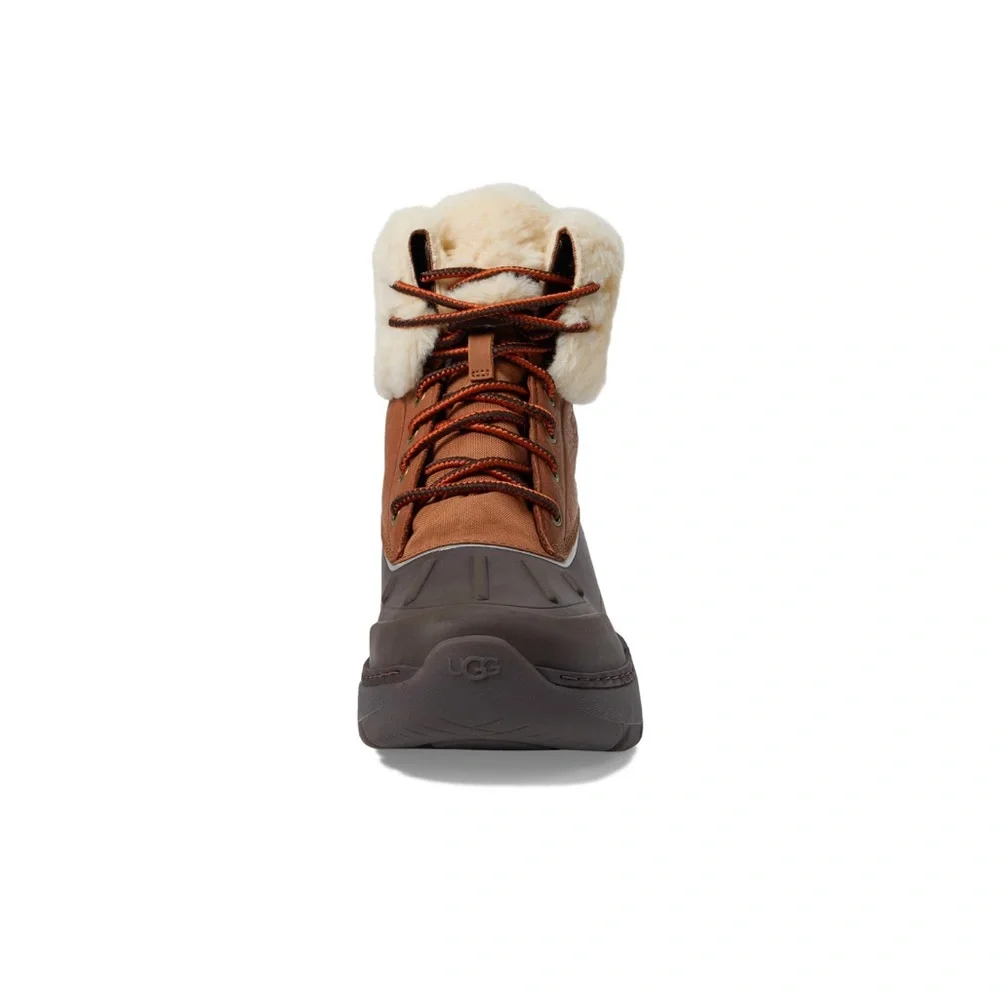 UGG Cream and Brown Shearling Boots like new!